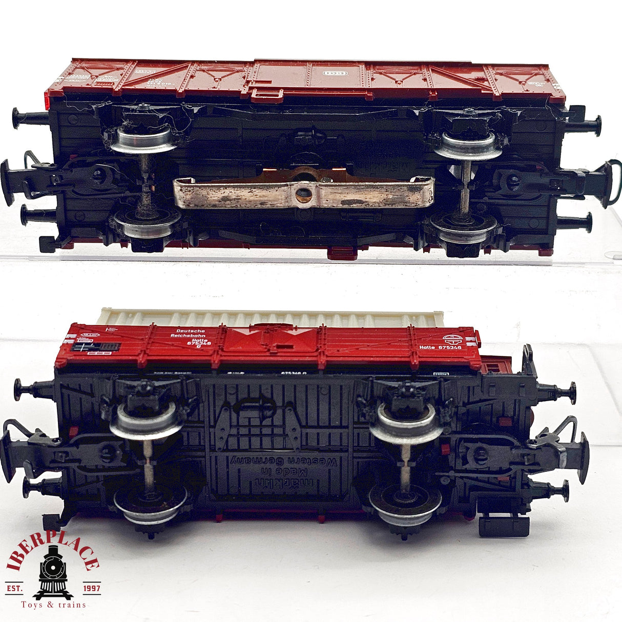 ♻️ 2da mano - Märklin 2x vagón con garita vagon cerrado DB H0 escala 1:87 E14