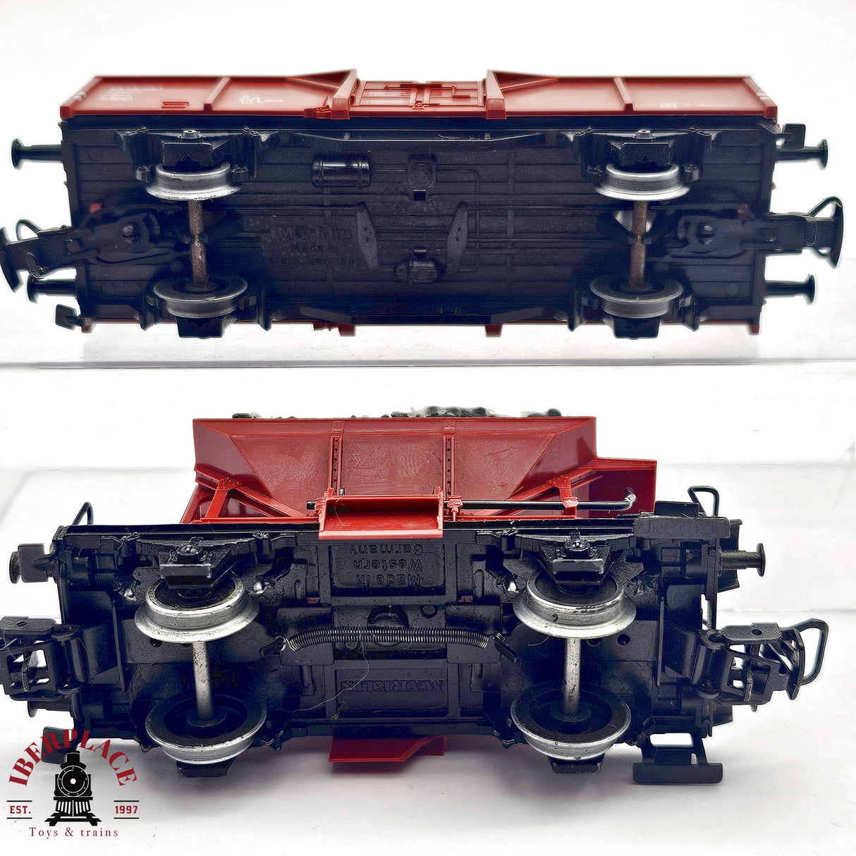 ♻️ 2da mano - Märklin 2x vagón abierto y vagón tolva con carbón DB H0 escala 1:87 E14