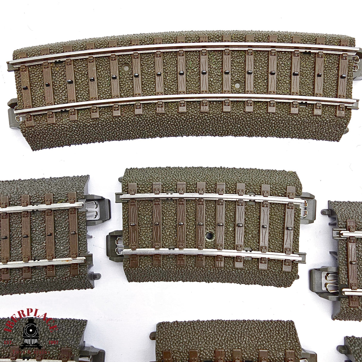 ♻️ 2da mano - Märklin 16x vías curvas y rectas sistema C H0 escala 1:87 E14