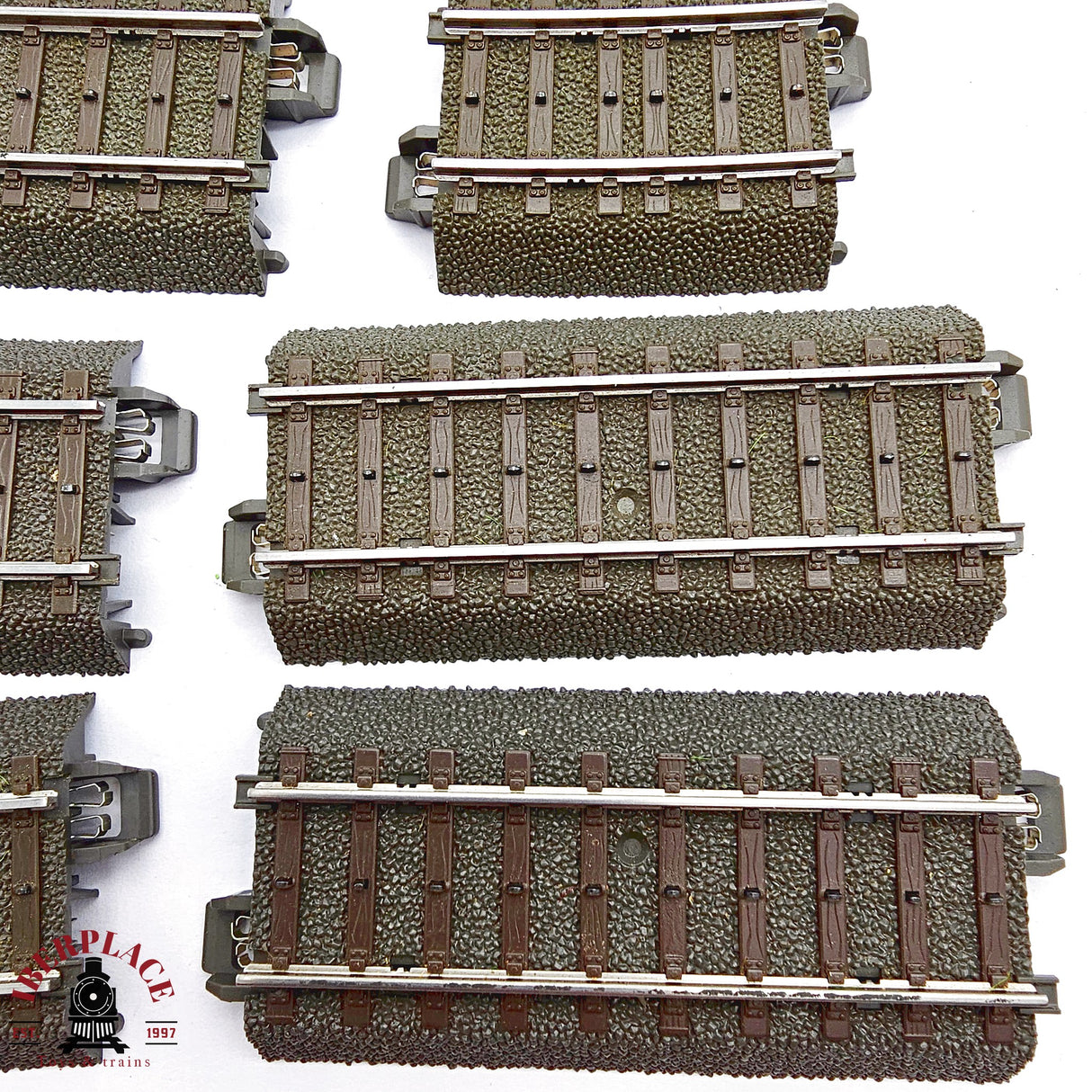 ♻️ 2da mano - Märklin 16x vías curvas y rectas sistema C H0 escala 1:87 E14