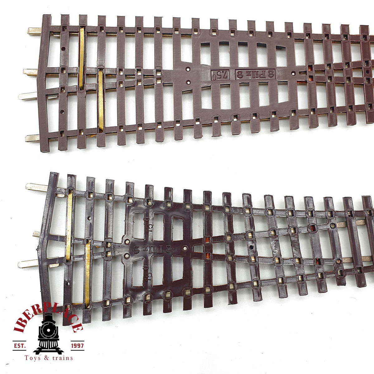 ♻️ 2x Desvíos manuales a la izquierda - 🟡 GRADE B -🔴 GRADE C Escala H0 1:87