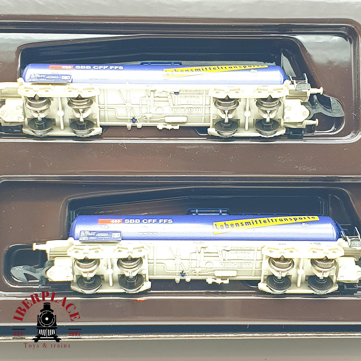 ♻️✨ Märklin 82203 set 2 vagones cisterna Lebensmittel SBB CFF FFS Escala Z 1:220