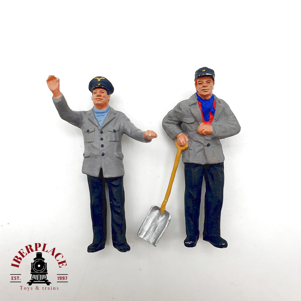 ♻️ Märklin figuras personal ferroviario maquinista fogonero pala Escala 1:32