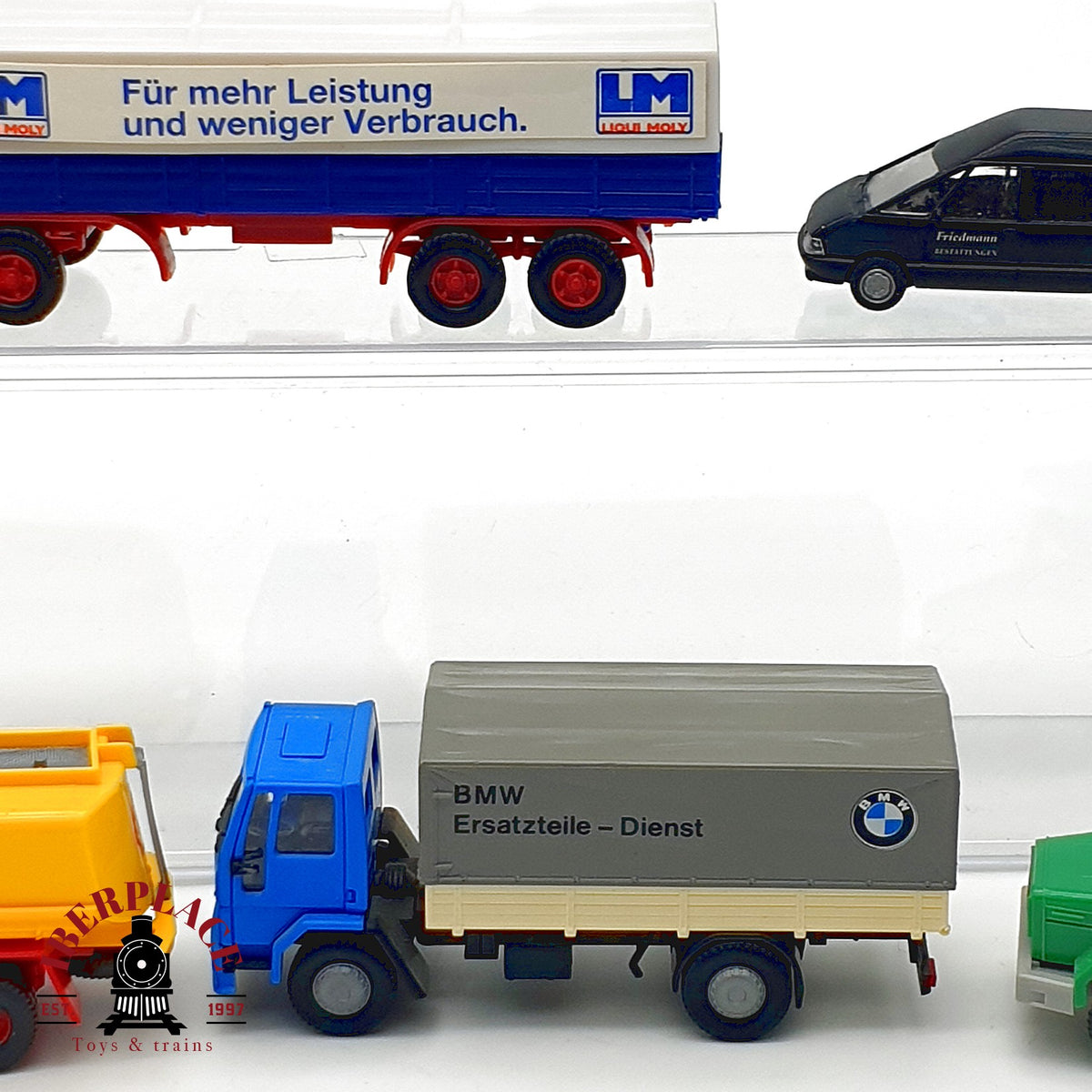 ♻️ 🚂 WIKING 9x vehiculos camiones cisterna Shell obras apisonadora Escala H0 1:87
