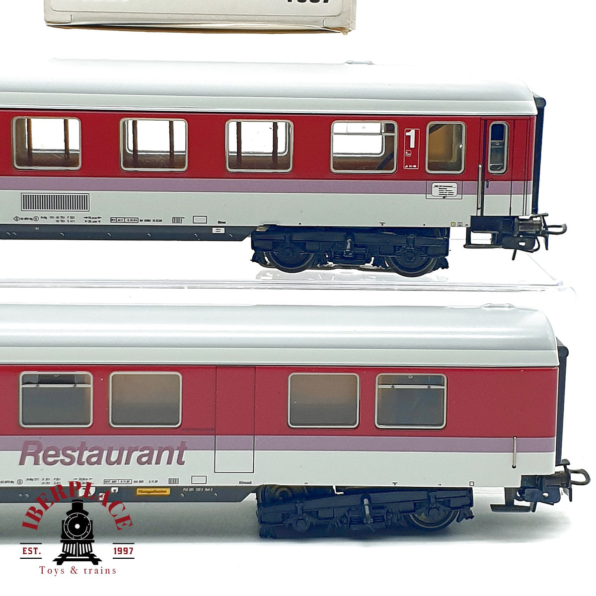 ♻️✨ Märklin 2x vagones IC DB 4055 4057 1a clase y Restaurant Orientrot AC Escala H0 1:87