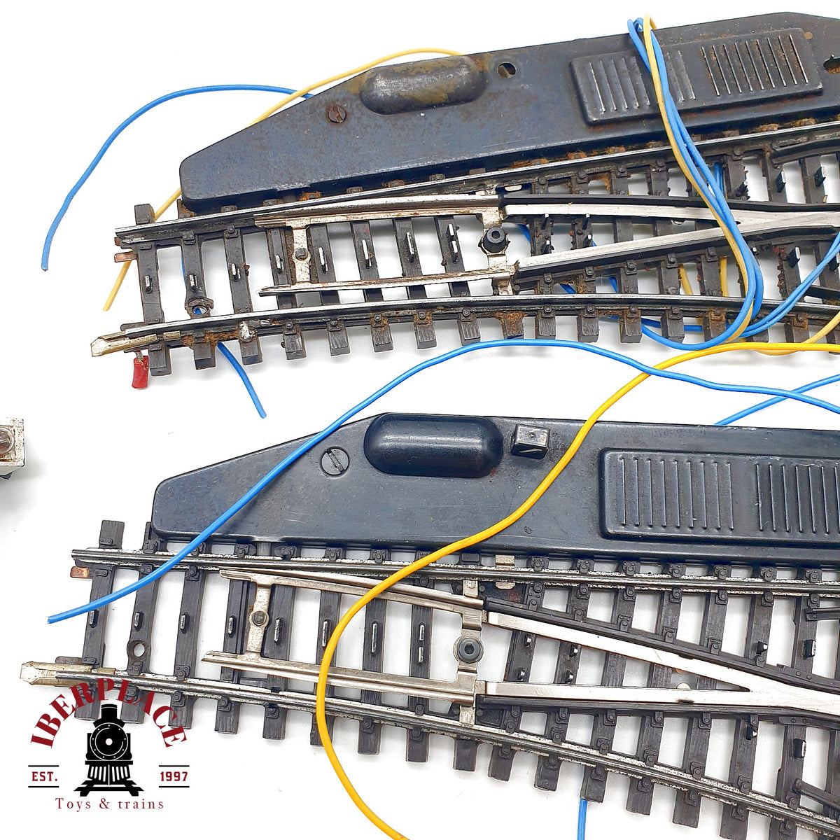 ♻️ Märklin 2262 2263 pareja desvíos eléctricos a la derecha 🔴 GRADE C Escala H0 1:87