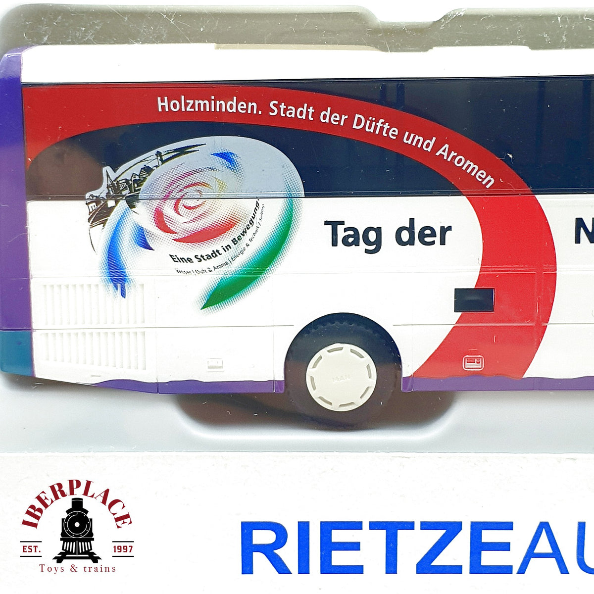 ♻️✨ Rietze autobus MAN Tag der Niedersachsen Holzminden 2004 RBB Escala H0 1:87
