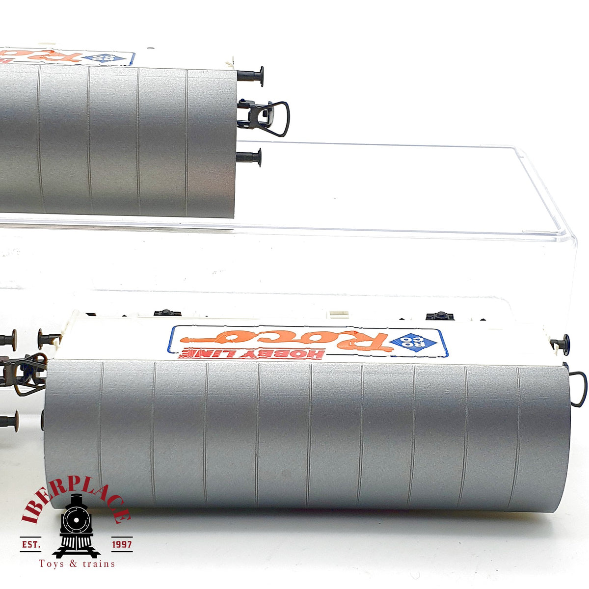 ♻️ Roco 3x vagones mercancias cerrados Roco Hobby Line publicidad Escala H0 1:87