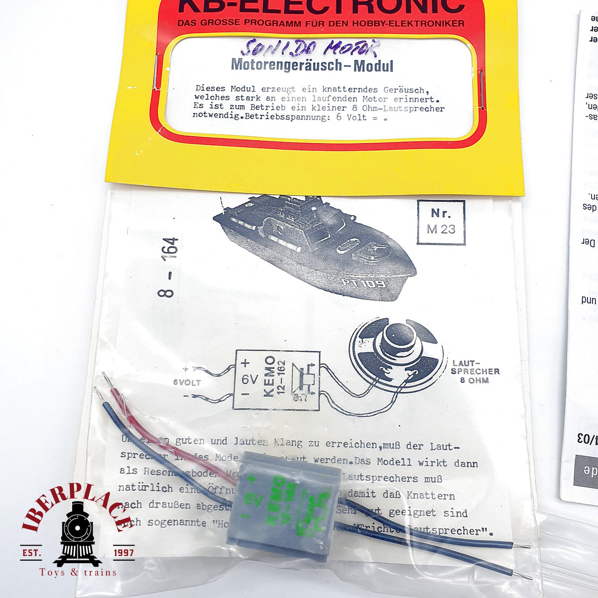 ♻️ 🚂 Conrad KB-Electronic Lote modulos de sonido vapor motor y altavoces Escala H0 1:87