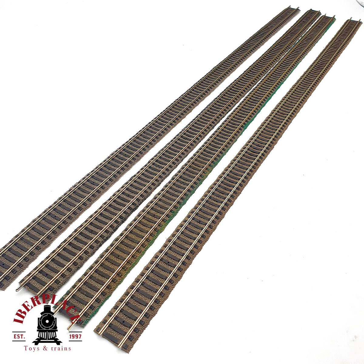 ♻️ 4x Fleischmann 6106 Via Flexible 800mm Profi-Gleis Balasto 🟢 GRADE A + 🟡 GRADE B Escala H0 1:87