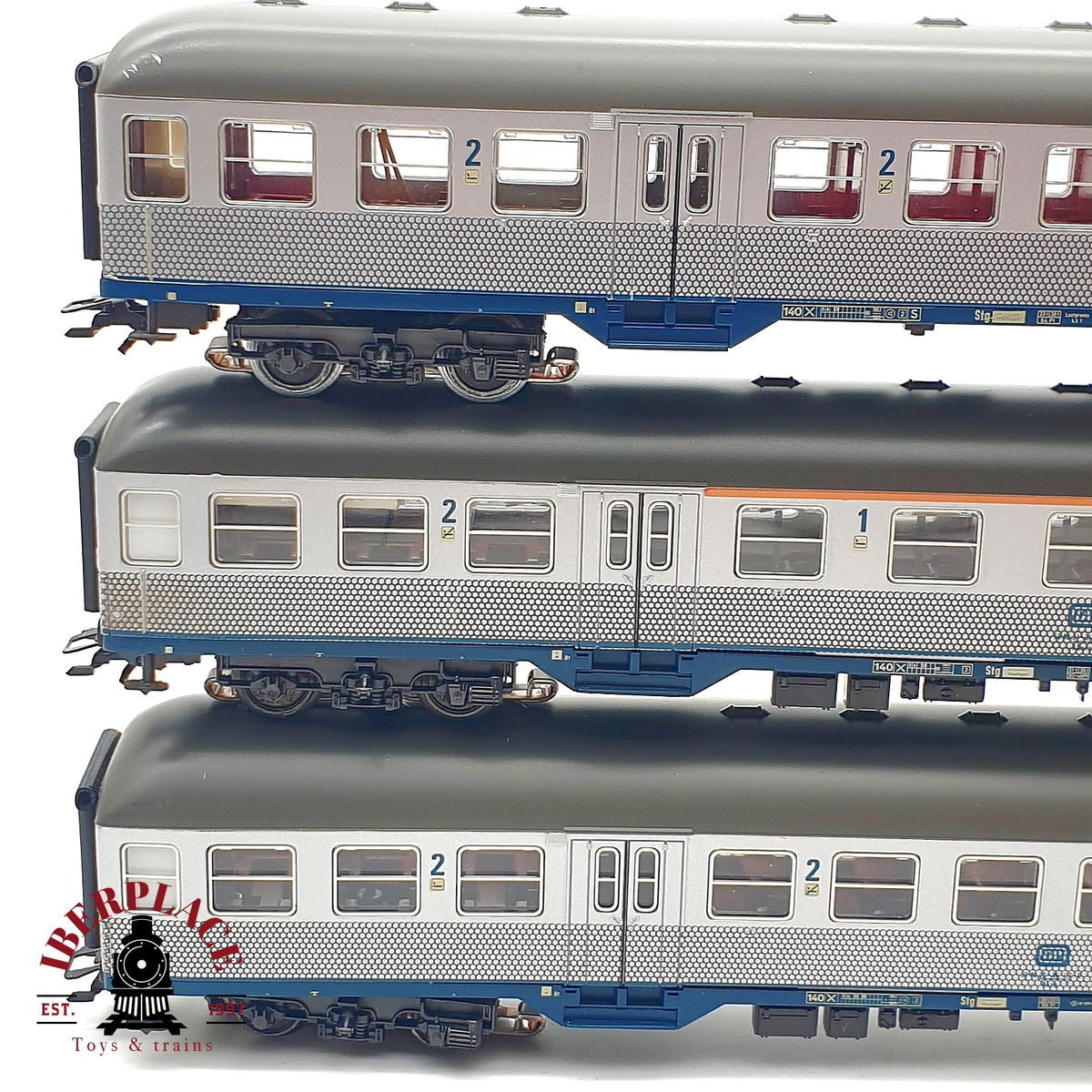 ♻️✨ Märklin Set 3x vagones Silberlinge DB 4255 4256 4257 Steuerwagen Escala H0 1:87