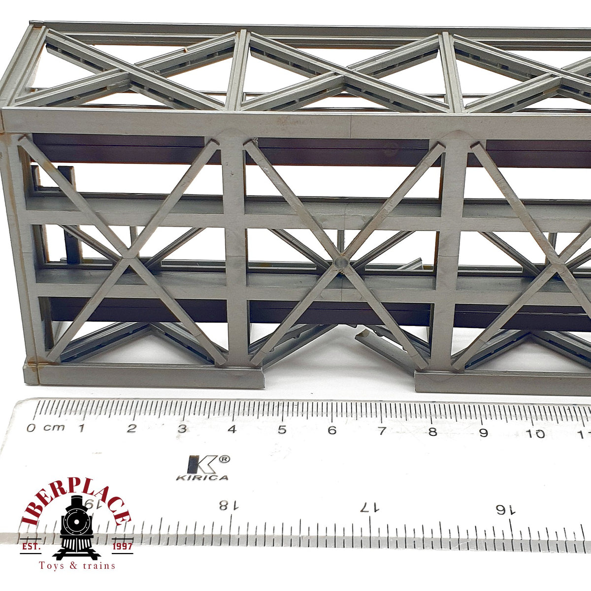 ♻️ 🚂 Puente reticulado de celosia en celosia para maqueta trenes Escala H0 1:87