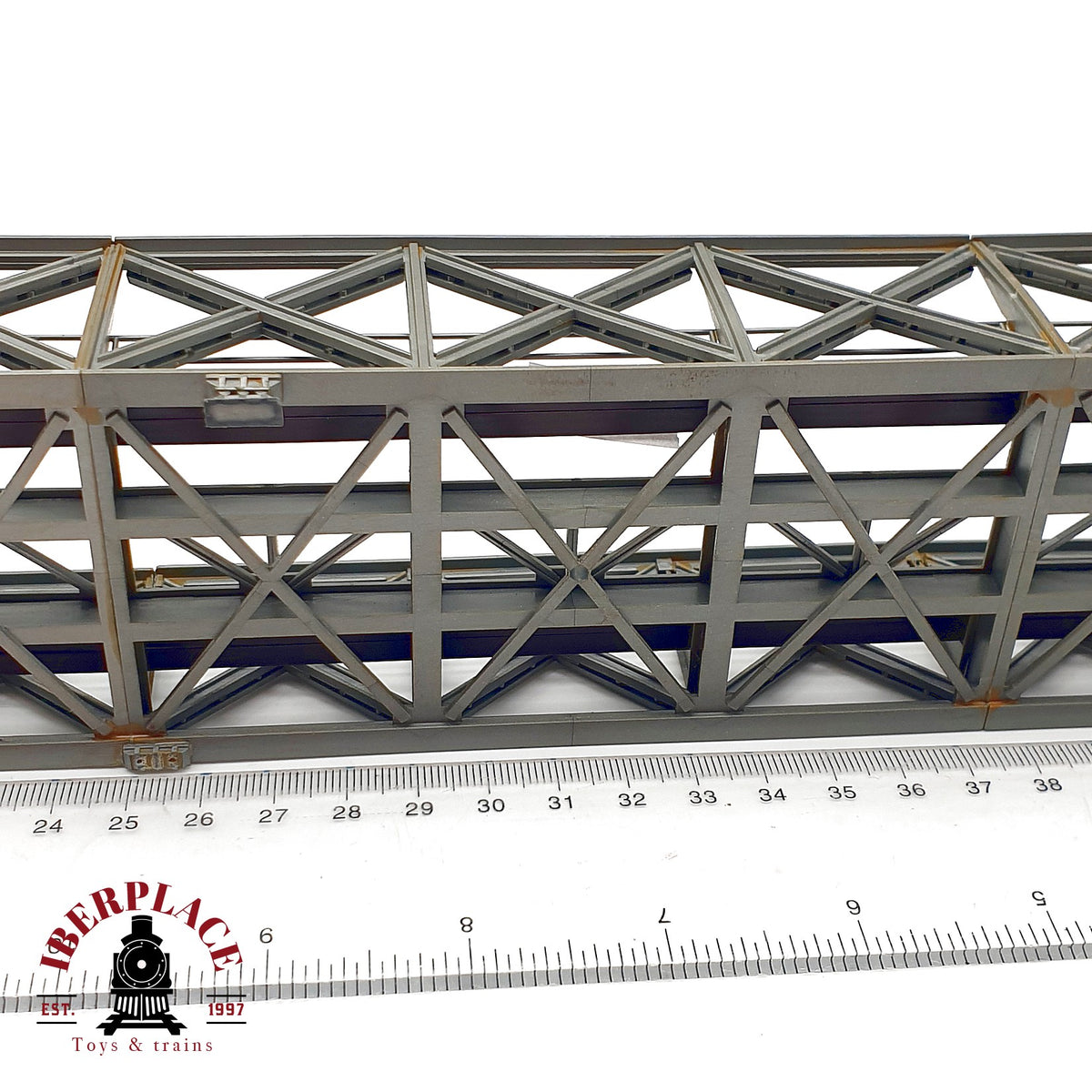 ♻️ 🚂 Puente reticulado de celosia en celosia para maqueta trenes Escala H0 1:87