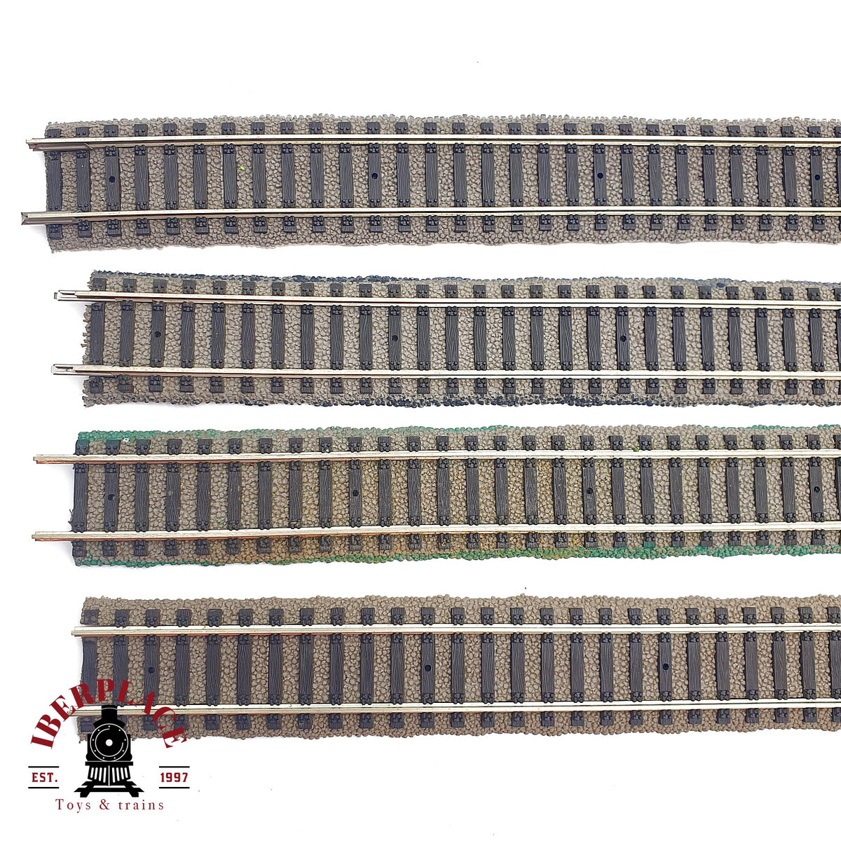 ♻️ 4x Fleischmann 6106 Via Flexible 800mm Profi-Gleis Balasto 🟢 GRADE A + 🟡 GRADE B Escala H0 1:87