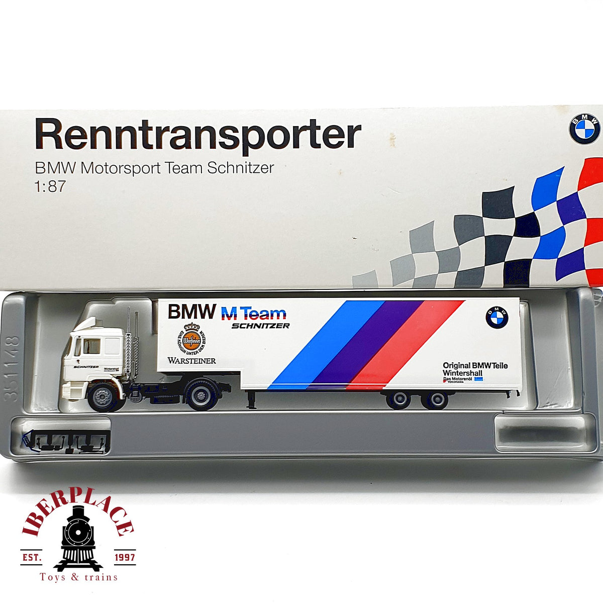 ♻️✨ Herpa camion MAN BMW Motorsport Team Schnitzer Renntransporter Escala H0 1:87