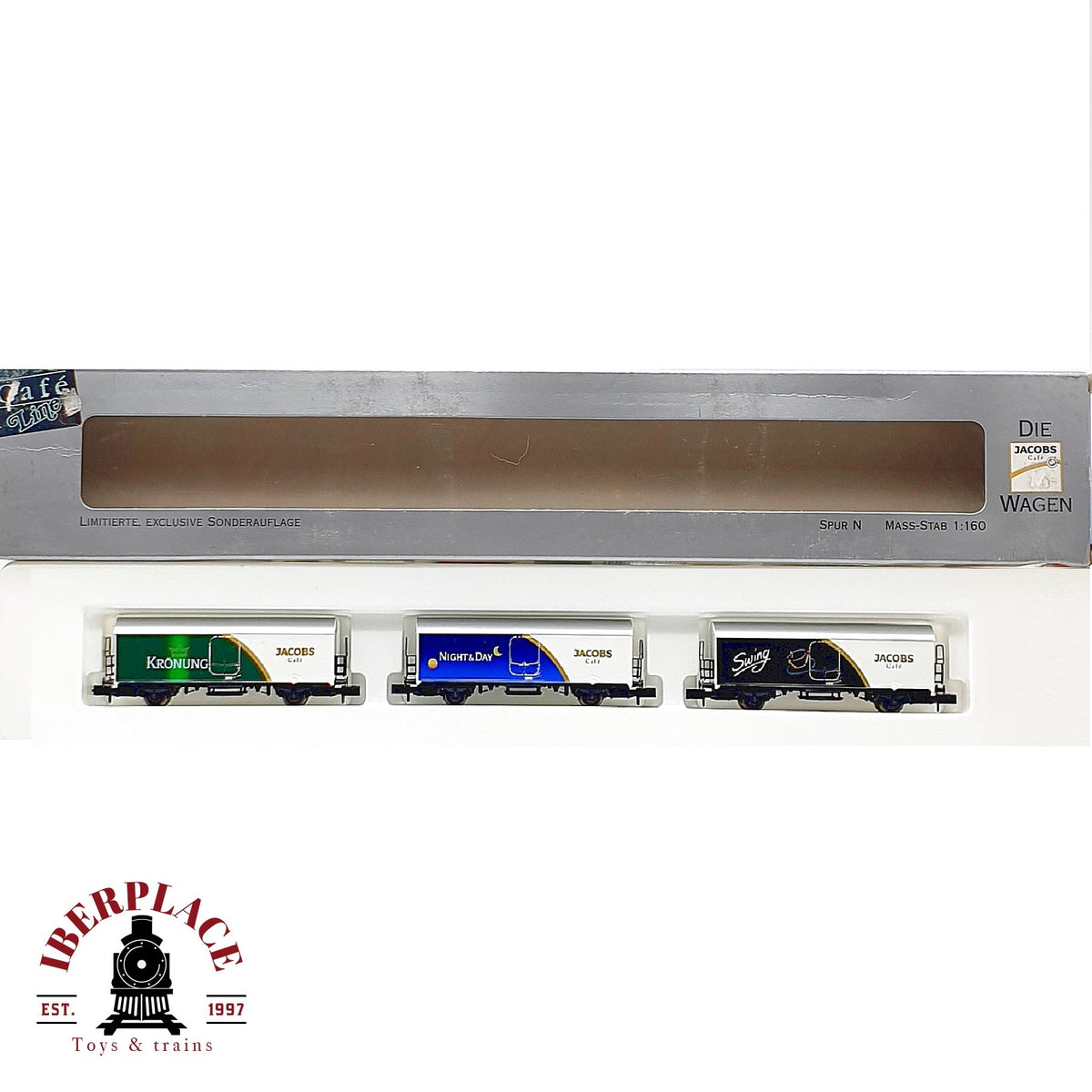 ♻️ Arnold 0218 Set 3 vagones Jacobs Kaffee Krönung DB escala N 1:160