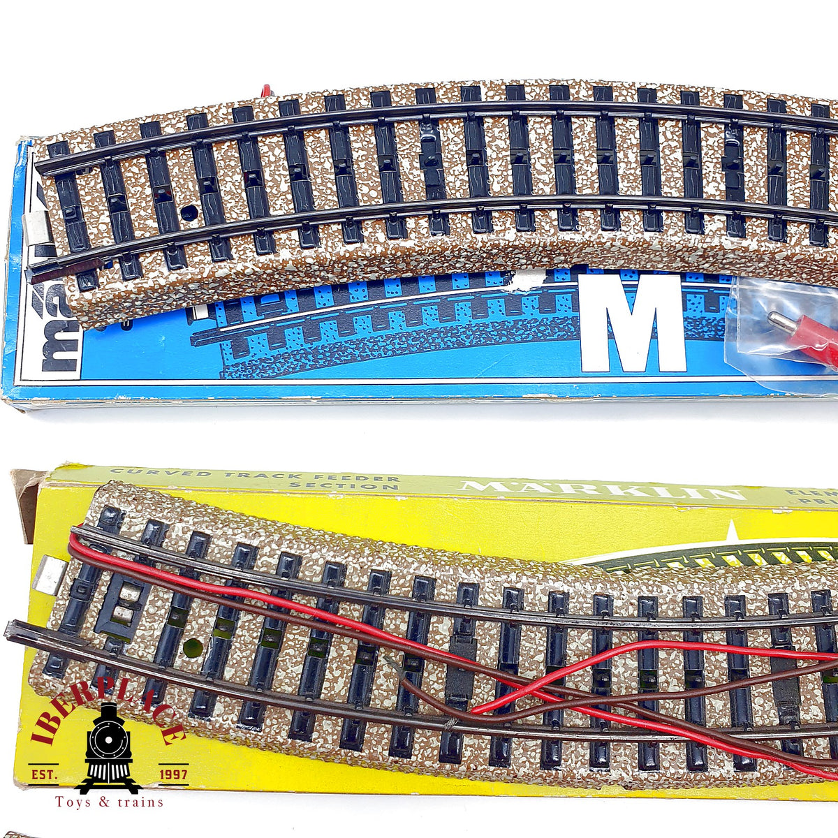 ♻️ ✨ Märklin 17x vías curvas 5103 5201 sistema M 5103 5201 pupitres mando Escala H0 1:87