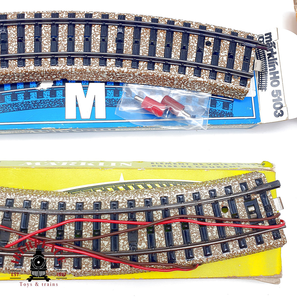 ♻️ ✨ Märklin 17x vías curvas 5103 5201 sistema M 5103 5201 pupitres mando Escala H0 1:87