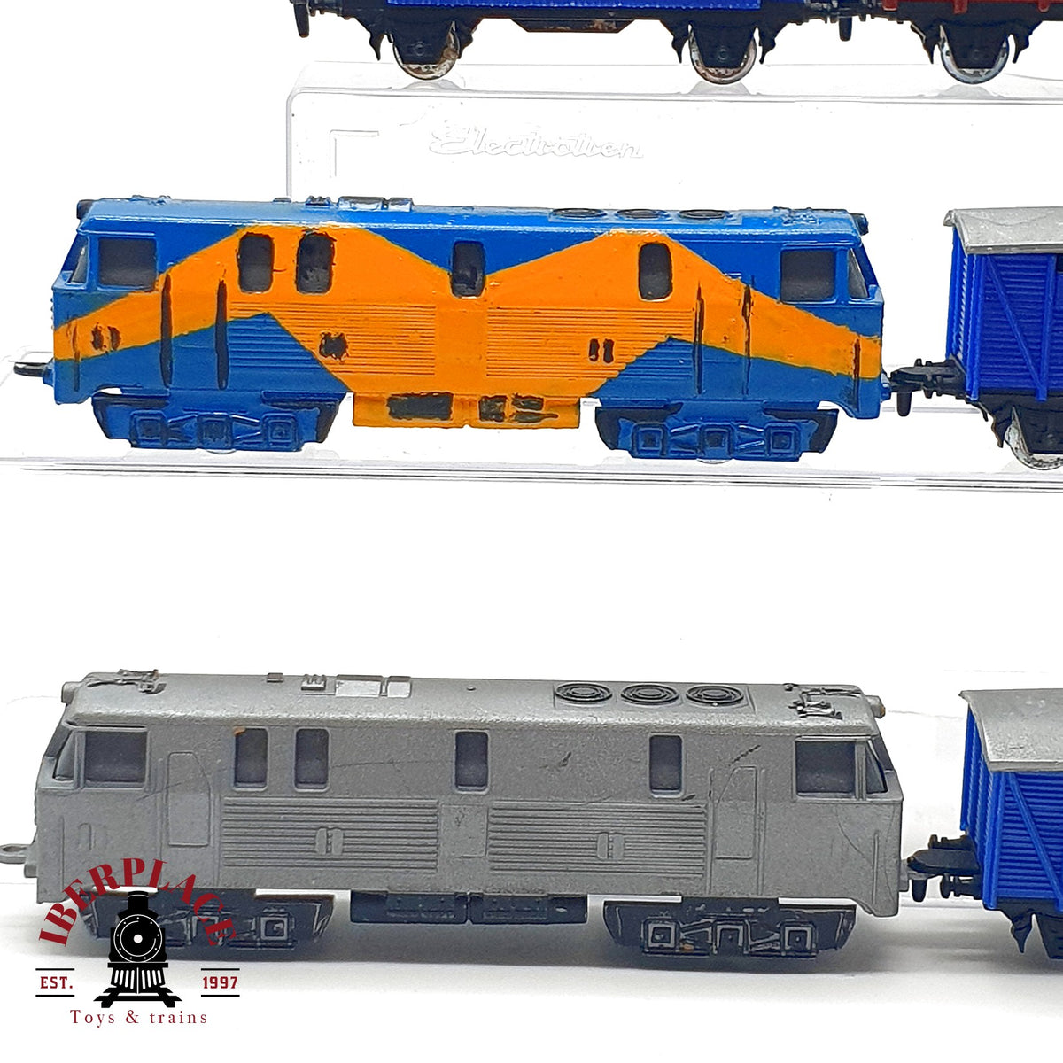 ♻️ 🚂 Extra Things Lote trenes hierro fundido para decoración compatibles vías N años 80 - N escala 1:160