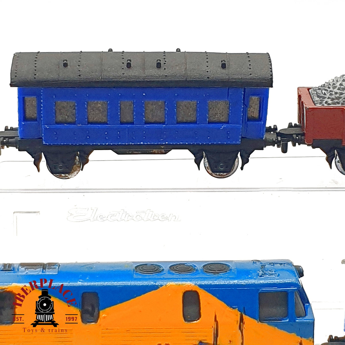 ♻️ 🚂 Extra Things Lote trenes hierro fundido para decoración compatibles vías N años 80 - N escala 1:160