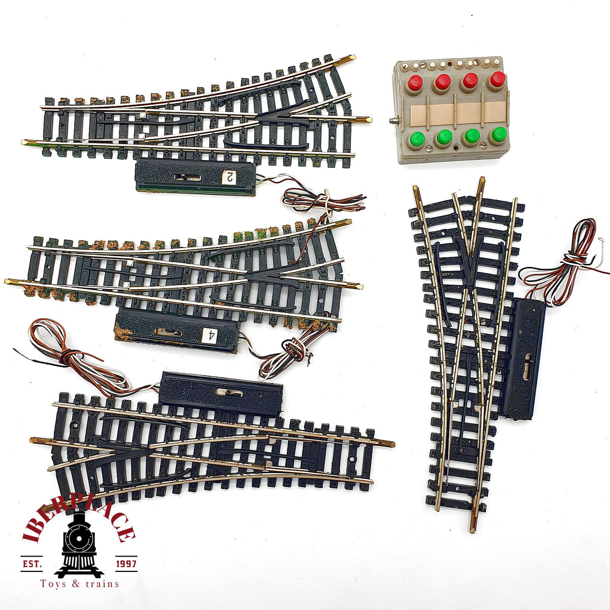 ♻️ Jouef 4 desvios electricos y pupitre mando - 🟡 GRADE B Escala H0 1:87