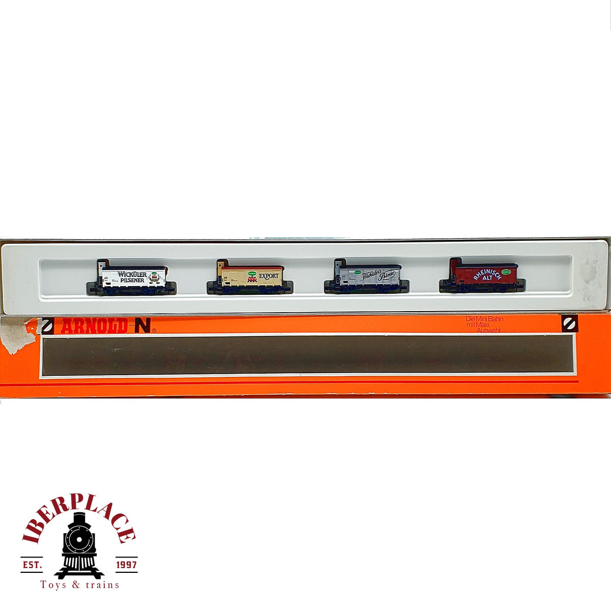 ♻️ Arnold 00137 Set 4 vagones cerveceros Bierwagen DB escala N 1:160