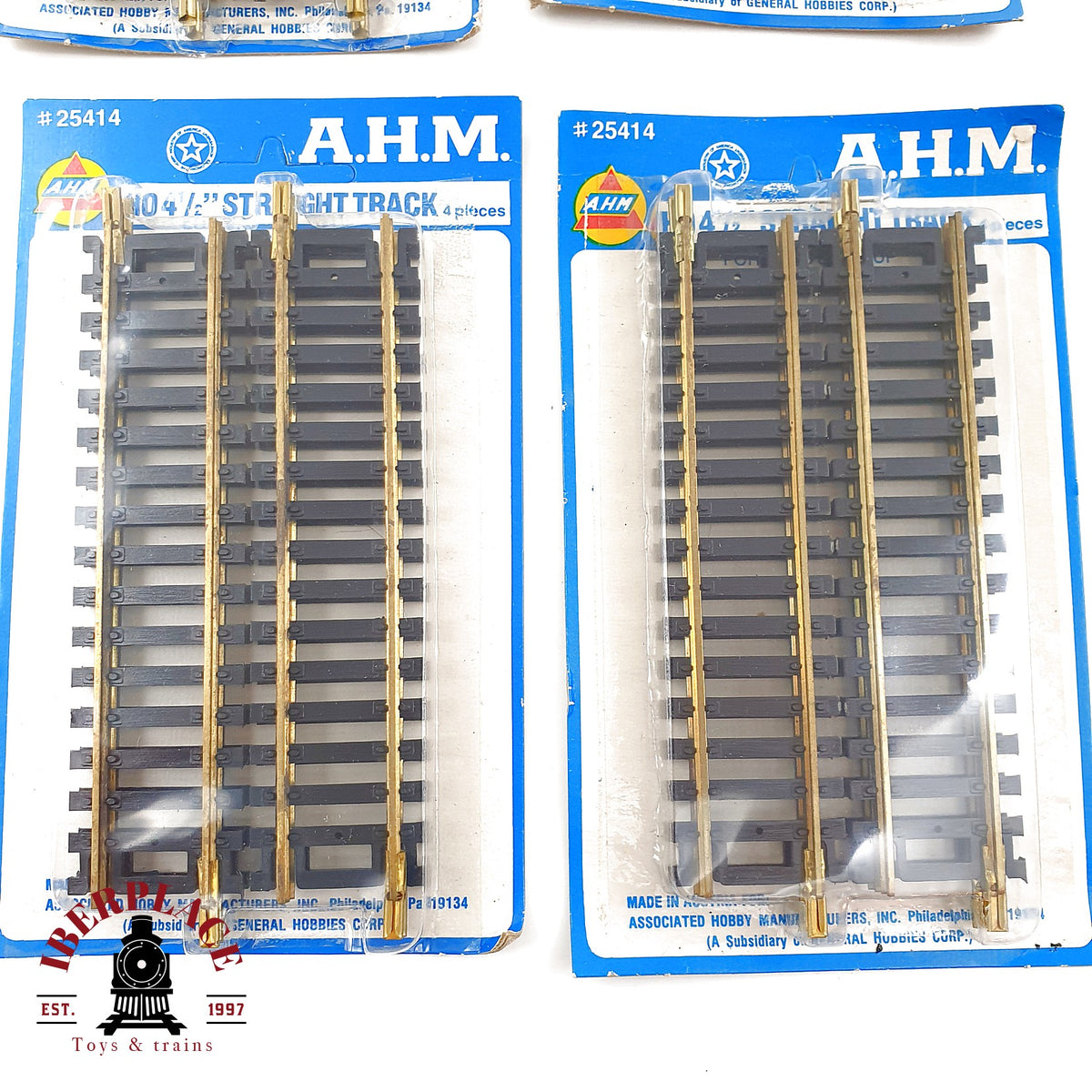 ♻️ AHM 6x 25414 tramos cortos de via recta - 🟢 GRADE A Escala H0 1:87