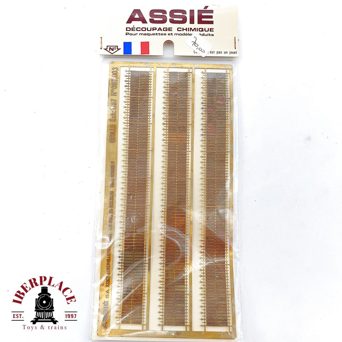 ♻️ Assié 087.003 Reja Valla Metal Fotograbado Grille Messing Escala H0 1:87