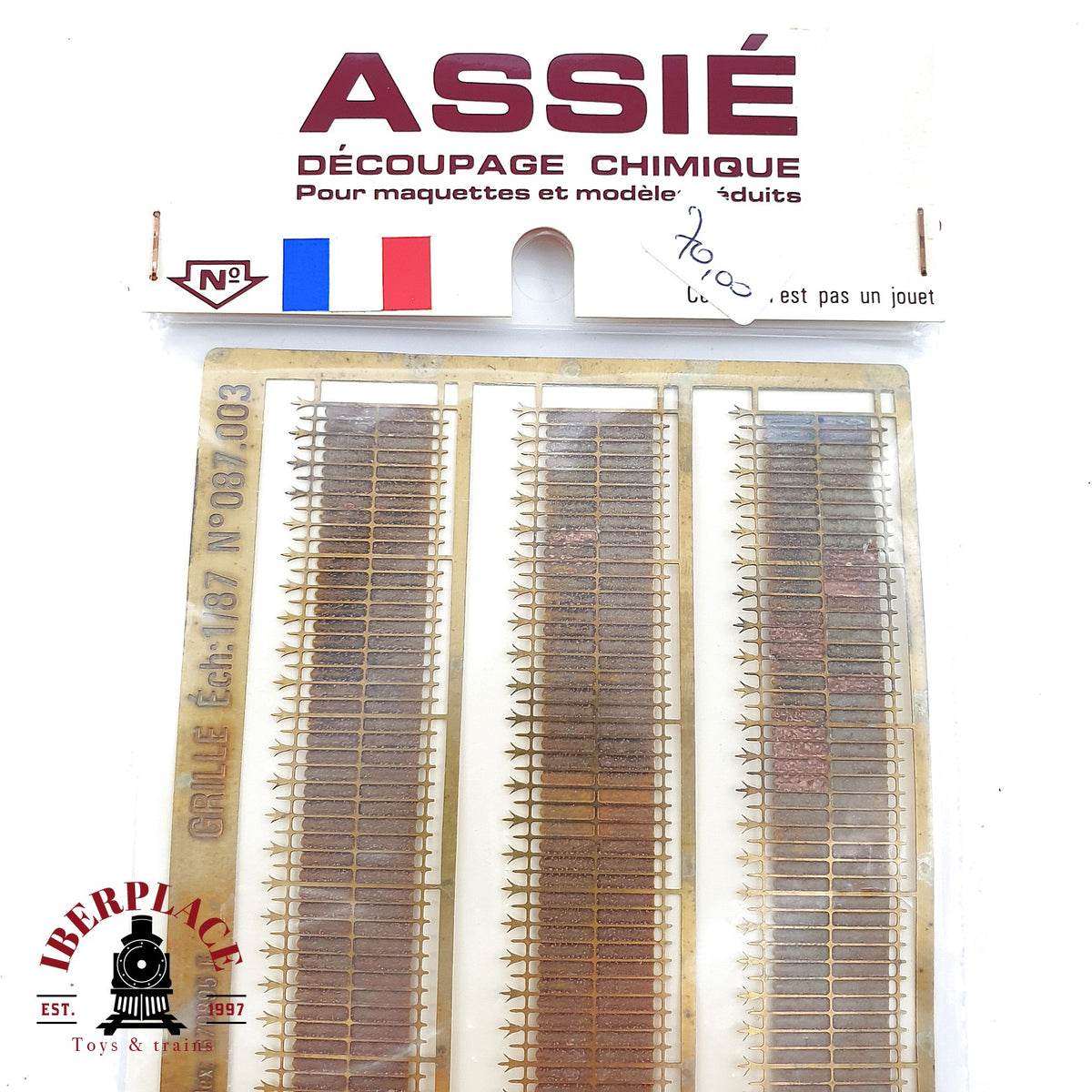 ♻️ Assié 087.003 Reja Valla Metal Fotograbado Grille Messing Escala H0 1:87