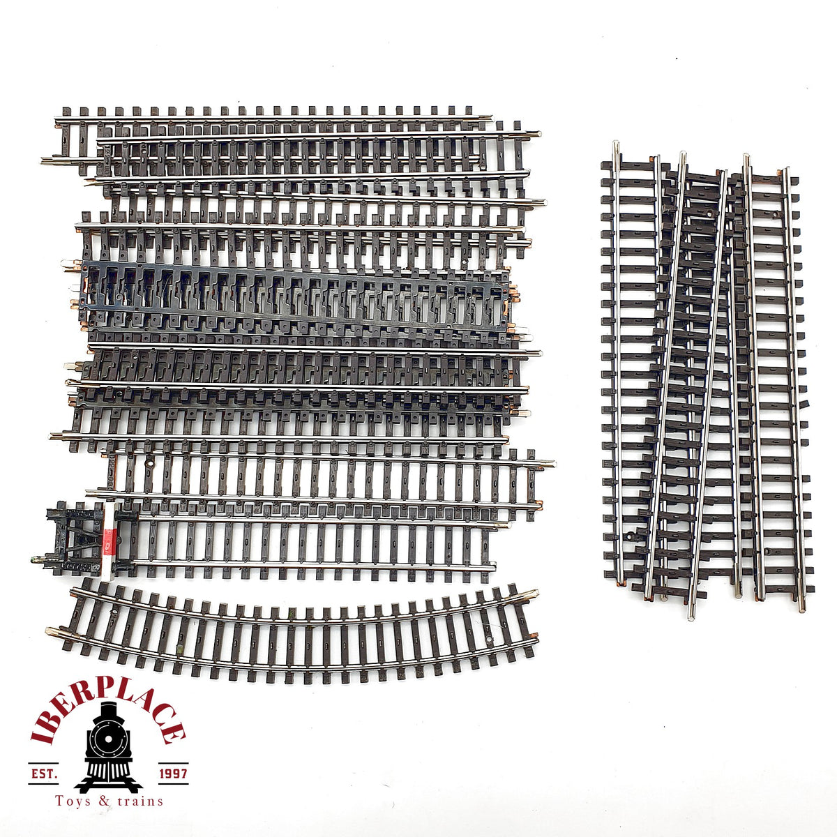 ♻️ Märklin 15x vias rectas y curvas tope de vias sistema K 🟡 GRADE B Escala H0 1:87