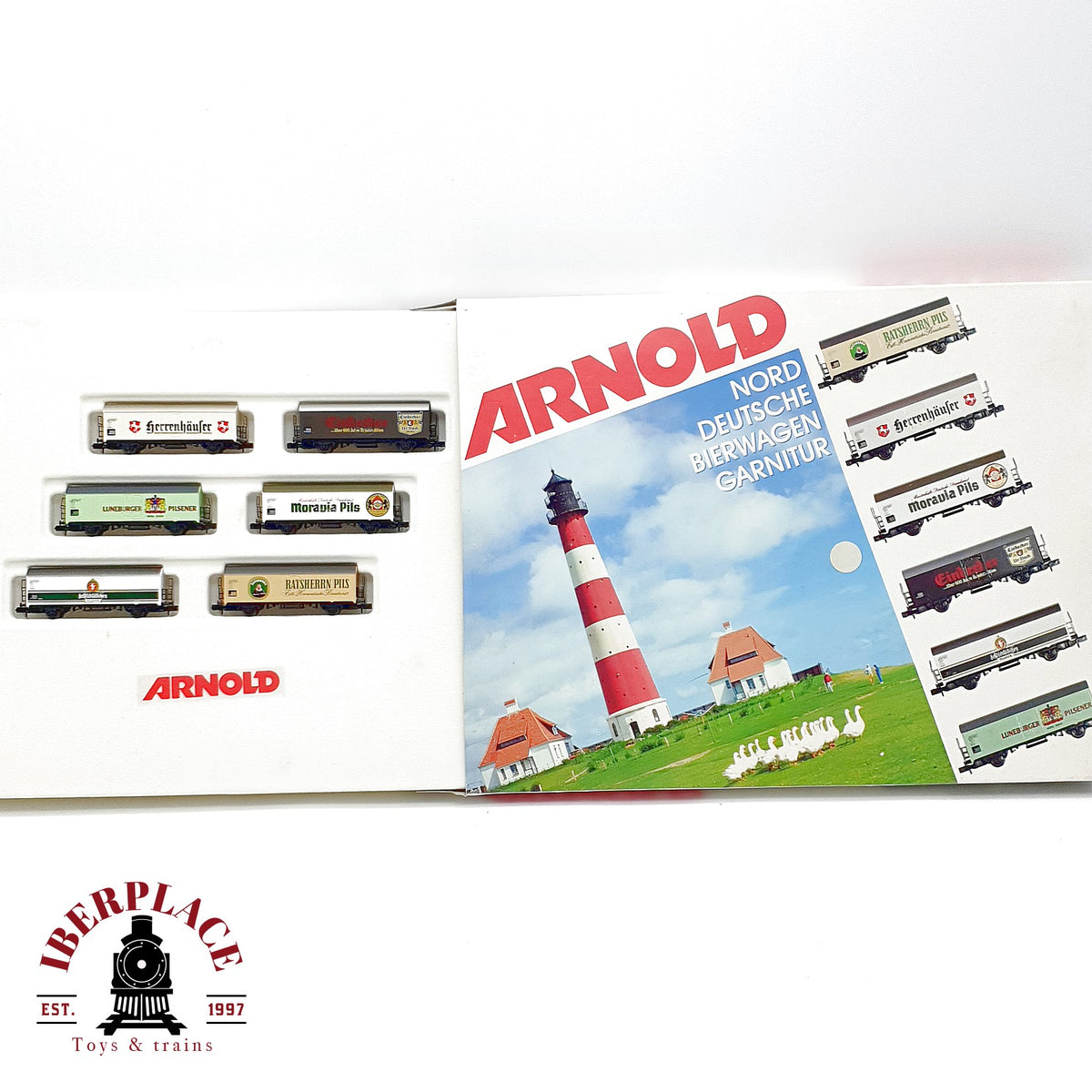 ♻️ Arnold Set 6 vagones cerveceros Norddeutsche Bierwagen DB escala N 1:160
