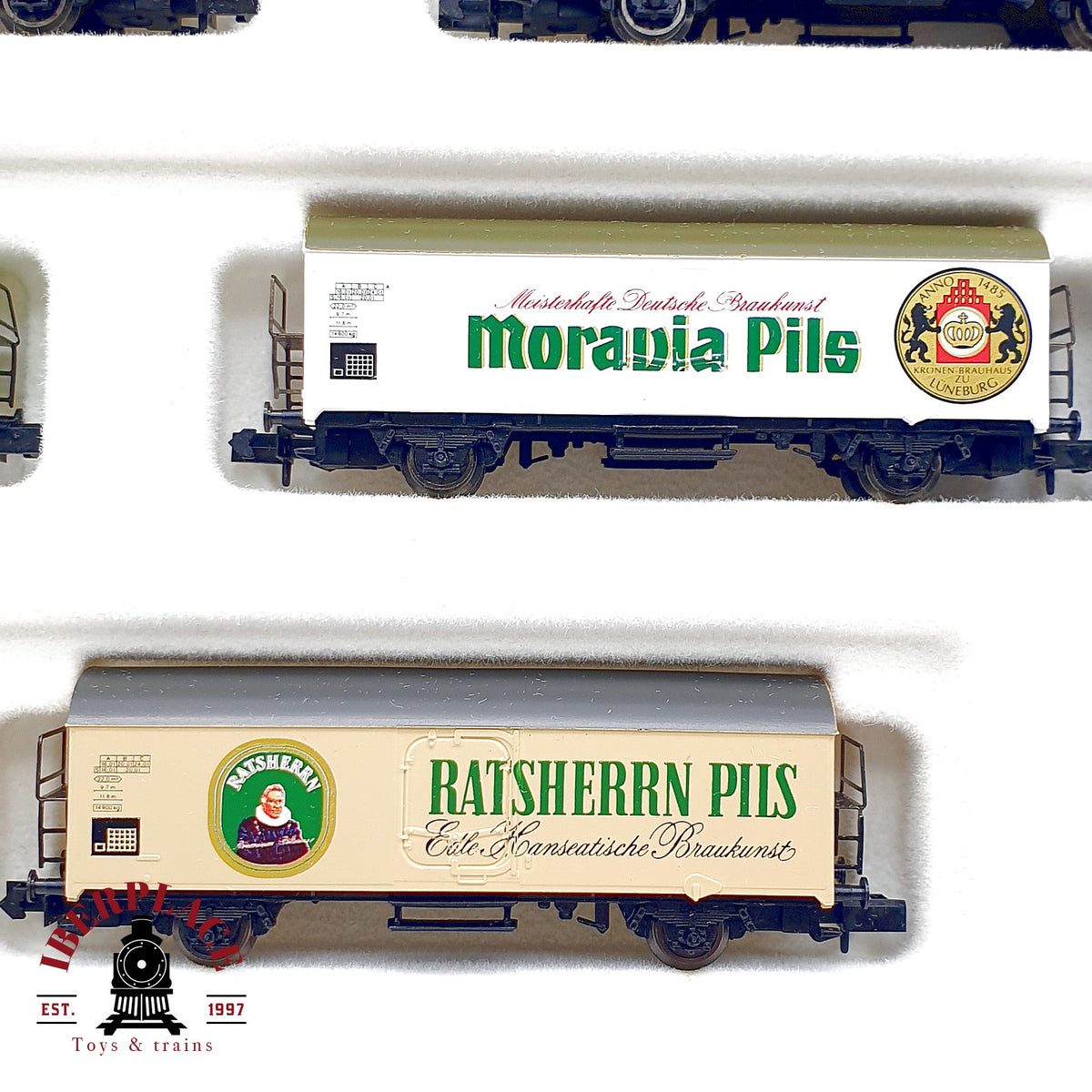 ♻️ Arnold Set 6 vagones cerveceros Norddeutsche Bierwagen DB escala N 1:160