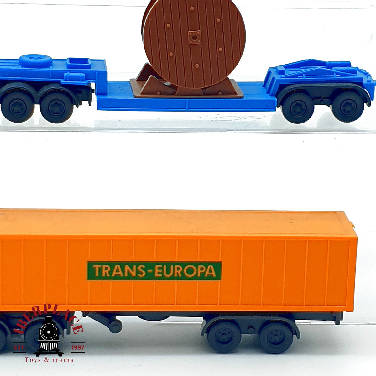♻️ 🚂 WIKING 3x Camiones Mercedes Benz Manner Trans Europa Kabeltrommel Escala N 1:160