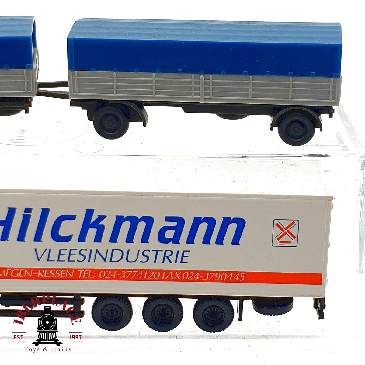 ♻️ 🚂 WIKING Roco 3x Camiones LKW Hilckmann Vleesindustrie Anhänger Escala N 1:160