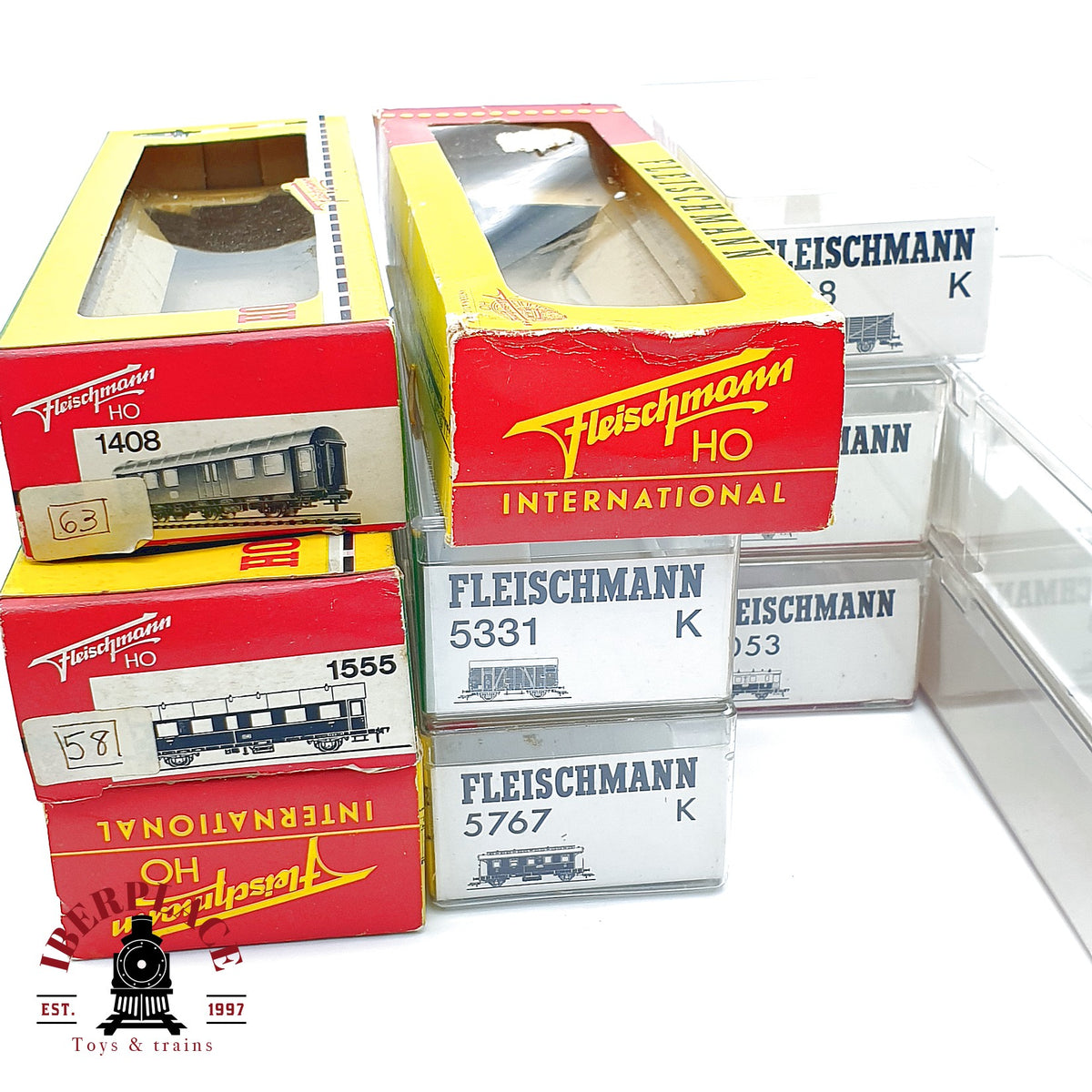♻️ Fleischmann Gran Lote Cajas Vacias Metacrilato y Carton Leerverpackung OVP Escala H0 1:87