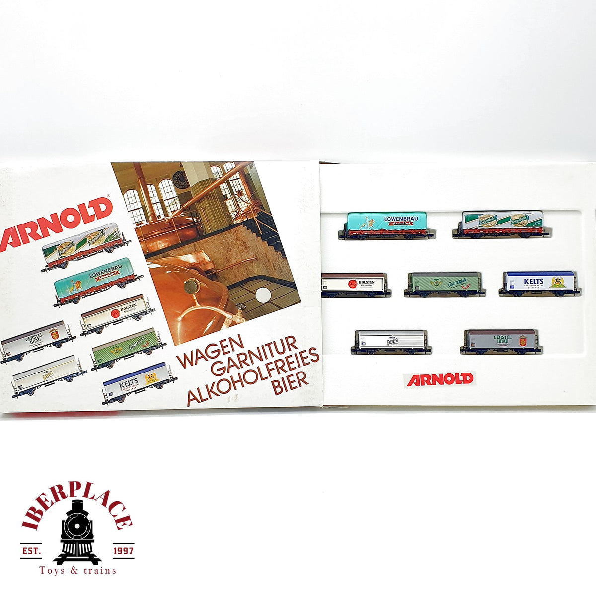 ♻️ Arnold 0230 Set 7 vagones Alkoholfreies Bier DB escala N 1:160