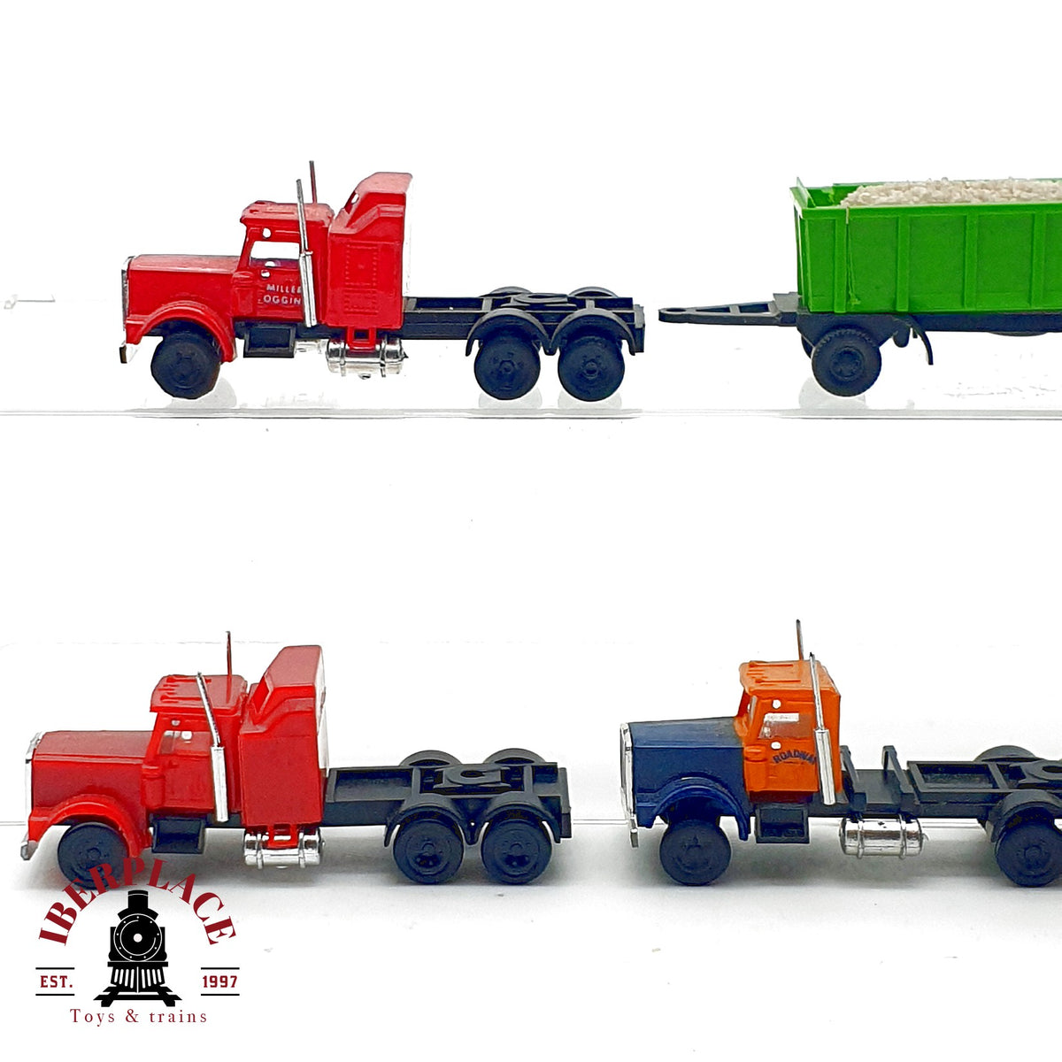 ♻️ 🚂 3x Camiones LKW US Truck Hormigonera Remolque ObrasEscala N 1:160