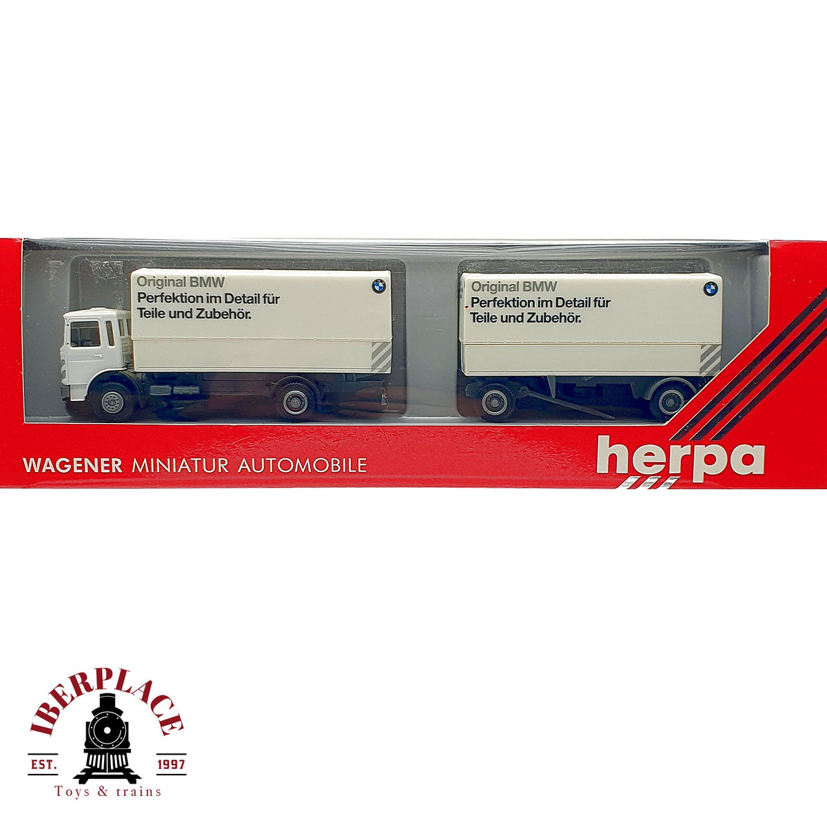 ♻️✨ Herpa 820026 camión MAN remolque Original BMW Perfektion im Detail Escala H0 1:87