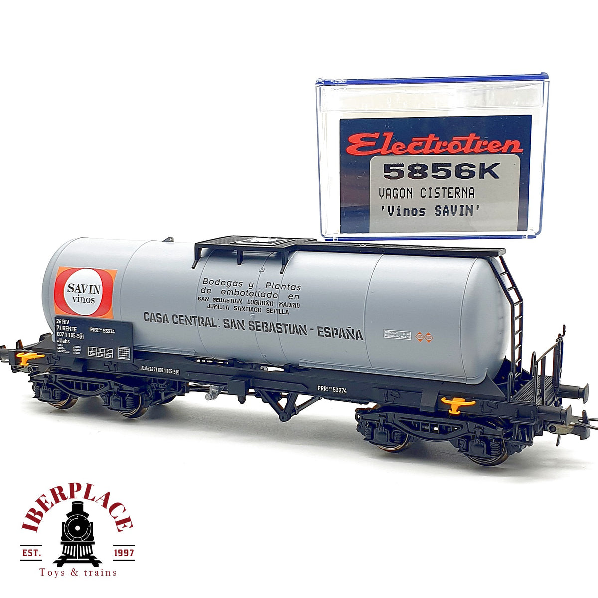♻️✨ Electrotren 5856K vagon cisterna Vinos SAVIN San sebstian RENFE Escala H0 1:87