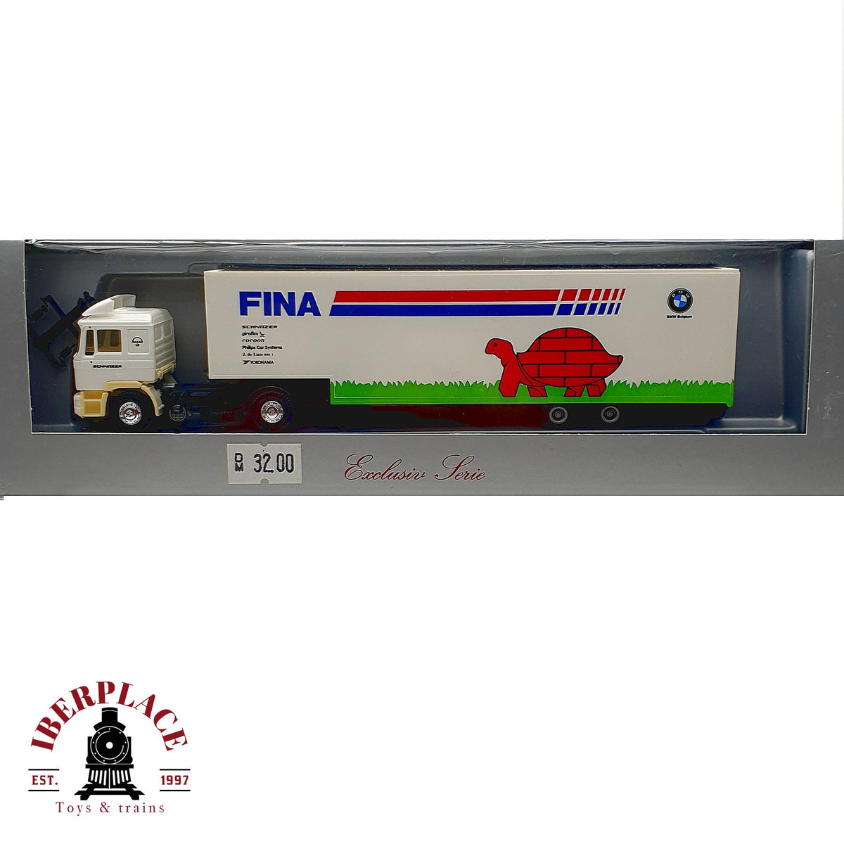 ♻️✨ Herpa camion MAN semirremolque FINA Schnitzer BMW Belgium Escala H0 1:87