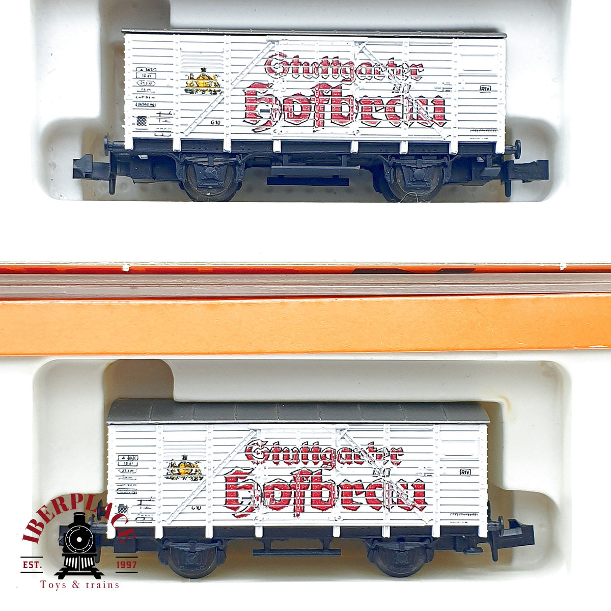 ♻️ Arnold 2x vagones cerveceros Stuttgarter Hofbräu DB escala N 1:160