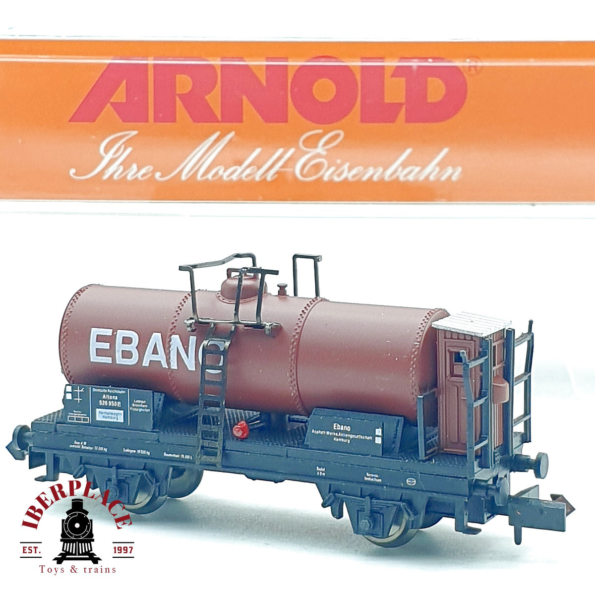 ♻️ Arnold 4520 Vagon Cisterna Ebano con Garita Guardafrenos DRG Ep II escala N 1:160