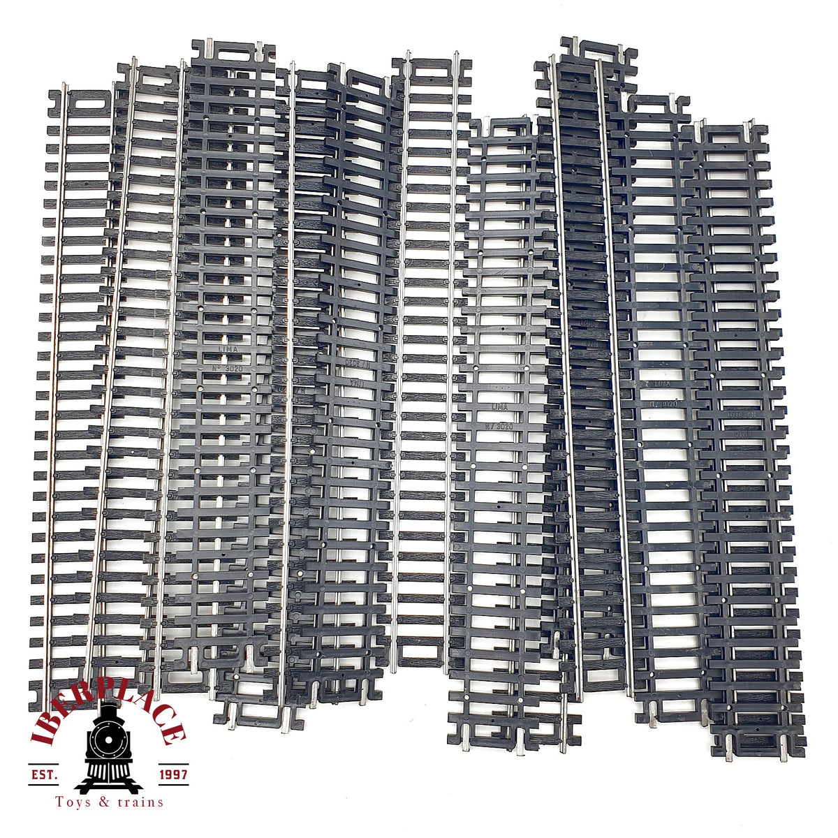 ♻️ Lima 15x 3020 vias rectas 220mm - 🟡 GRADE B Escala H0 1:87