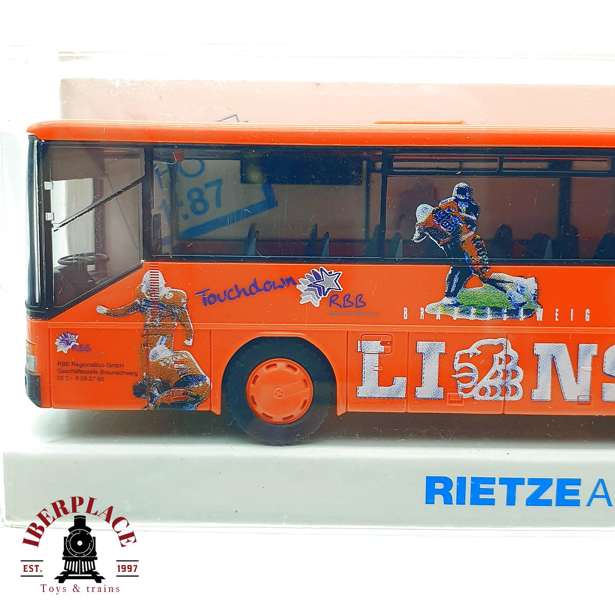 ♻️✨ Rietze autobus Setra S 315 NF Lions Touchdown RBB Escala H0 1:87