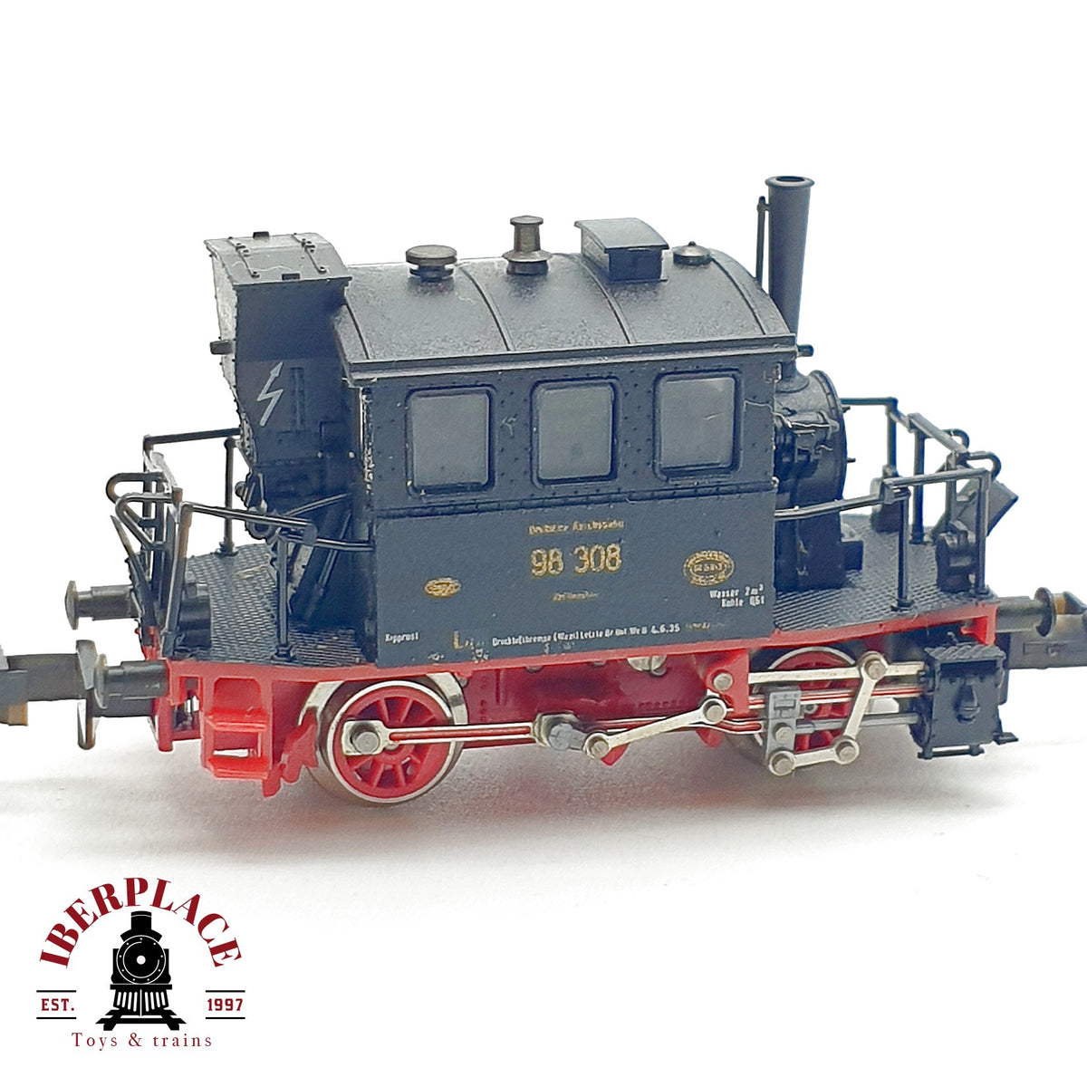 ♻️ Minitrix 12015 locomotora vapor BR 98 308 Glaskasten DB Ep III escala N 1:160