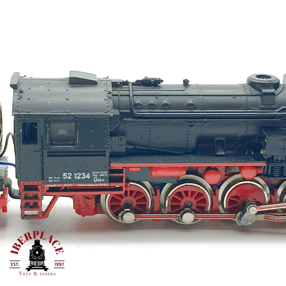 ♻️ Minitrix locomotora vapor BR 52 1234 Kriegslok DRB DB Ep II escala N 1:160