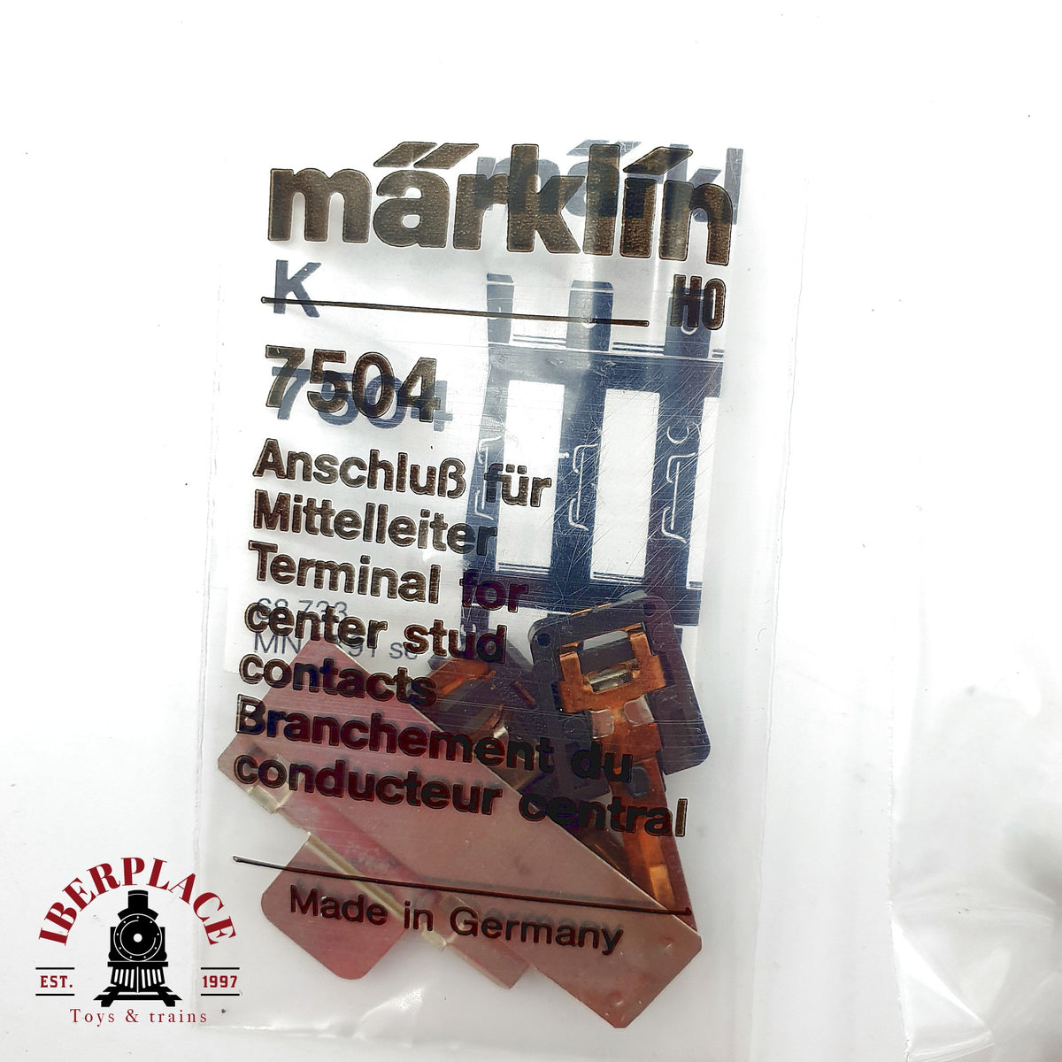 ♻️ Märklin 7522 7504 Lote piezas repuesto patin toma corriente enganches Escala H0 1:87