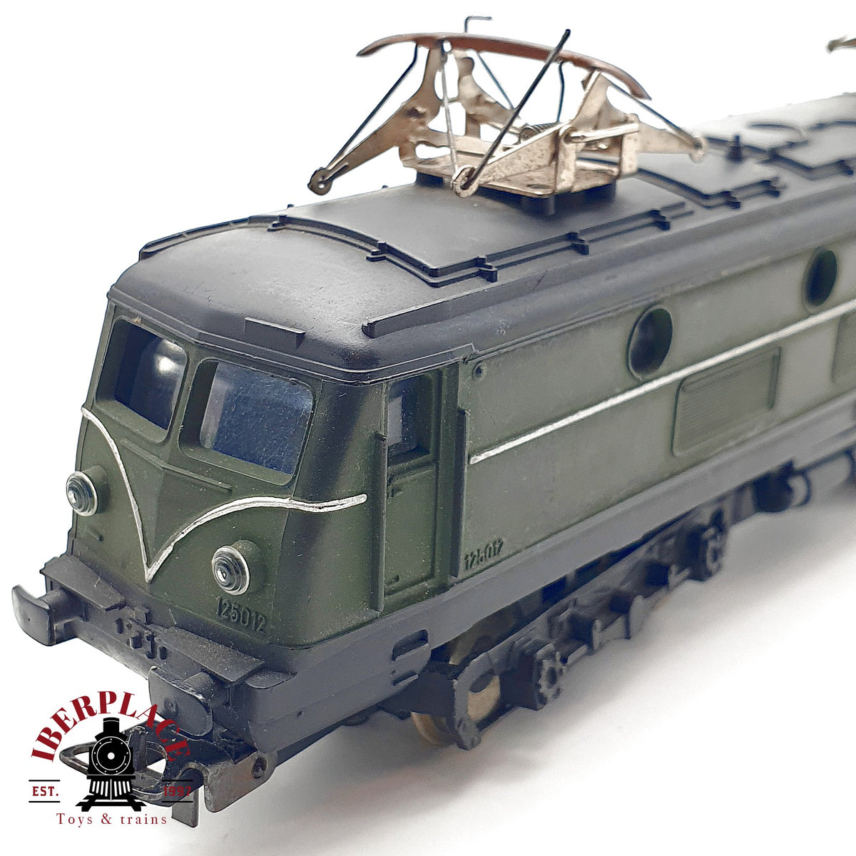 ♻️🧩 Lima locomotora eléctrica verde para repuestos o reparar Escala H0 1:87