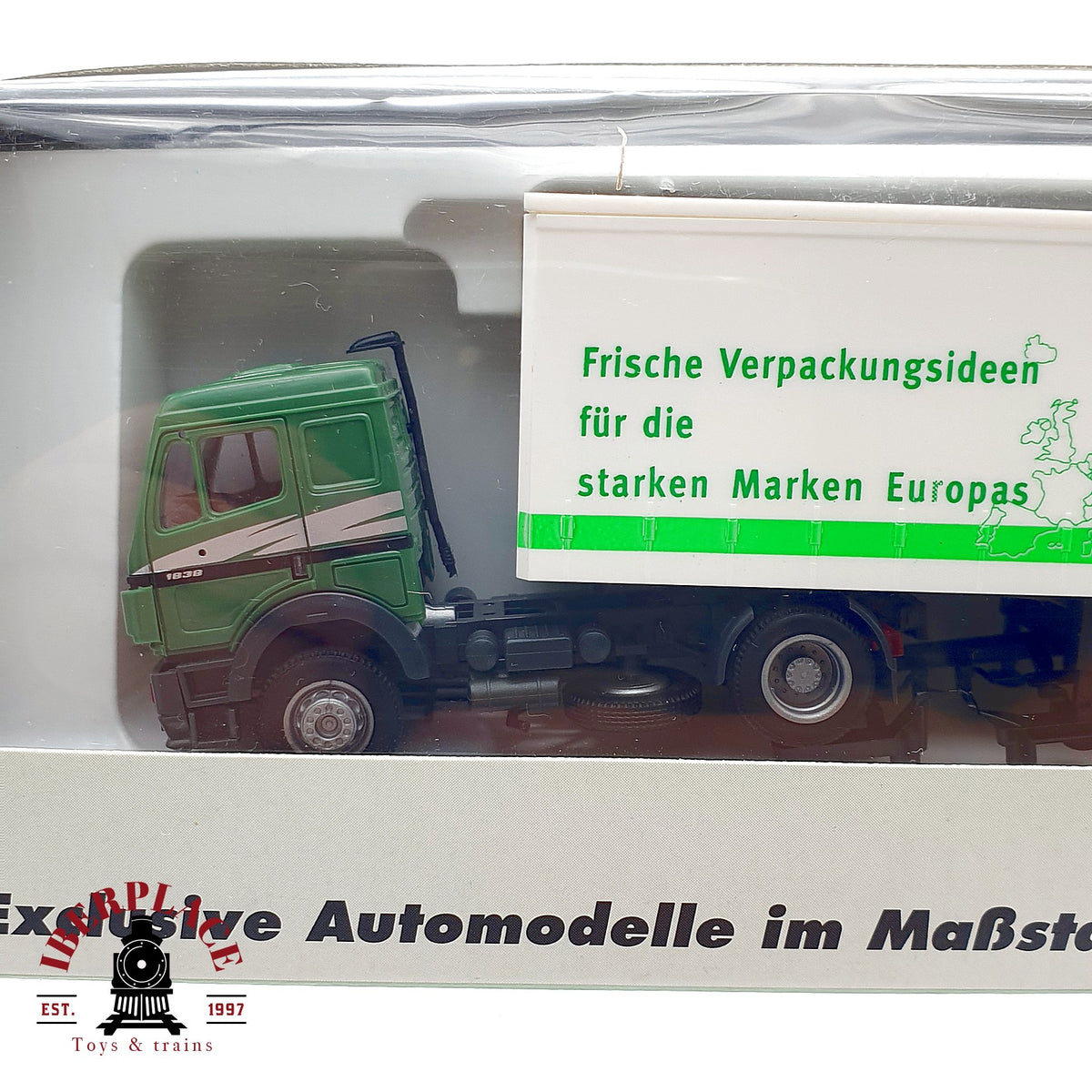 ♻️✨ AMW camión semirremolque Mercedes Glashuttenwerke Holzminden 100 Jahre Escala H0 1:87