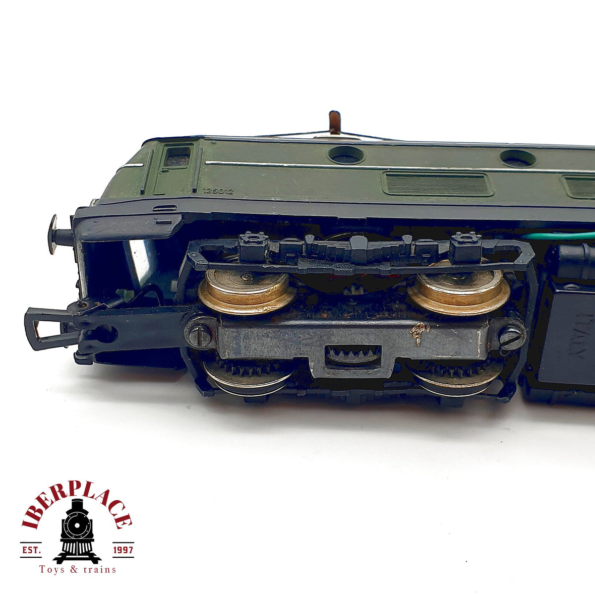 ♻️🧩 Lima locomotora eléctrica verde para repuestos o reparar Escala H0 1:87
